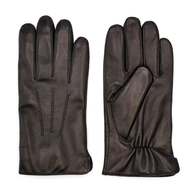 [Australia] - Harssidanzar Mens Luxury Italian Sheepskin Leather Gloves Vintage Finished Cashmere Lined X-Small Black(100% Cashmere Lined, Upgrade) 