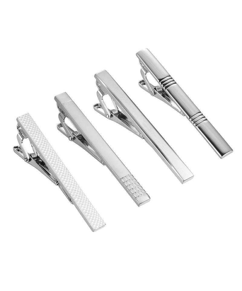 [Australia] - Tornito 4Pcs Tie Clips Set for Men Tie Bar Clip Set for Regular Skinny Ties Necktie Wedding Business Clips for Men A:4 Pcs 