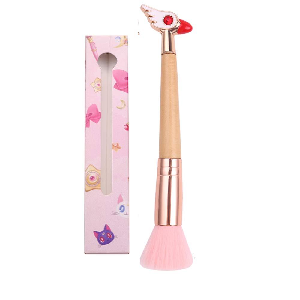 [Australia] - Bamboo Handle Makeup Brush Tool Sailor Moon/Cardcaptor Sakura Makeup Brushes Metal Brush Head Pink Soft Hair Pinceaux Maquillage (bird) 