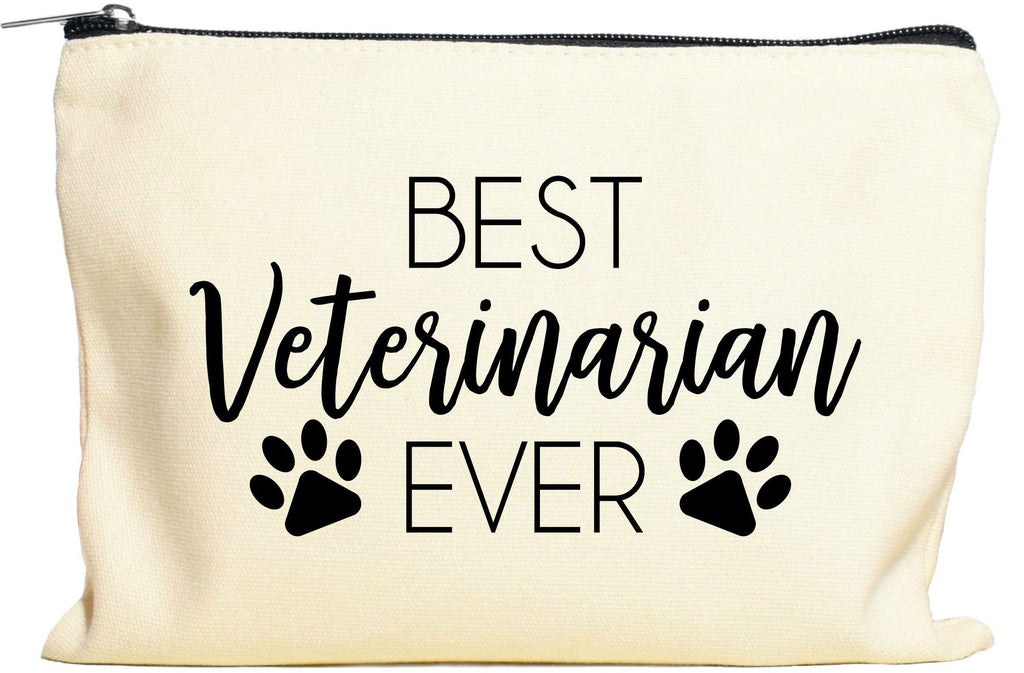 [Australia] - Moonwake Designs Best Veterinarian Ever Makeup Bag - Vet Gift, Veterinarian Gift, Gift for Animal Lover 