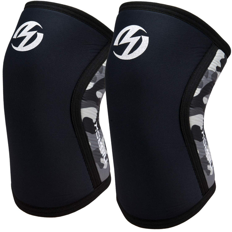 [Australia] - Knee Sleeves (1 Pair), 7mm Neoprene Compression Knee Braces, Great Support for Cross Training, Weightlifting, Powerlifting, Squats, Basketball and More Small Black 