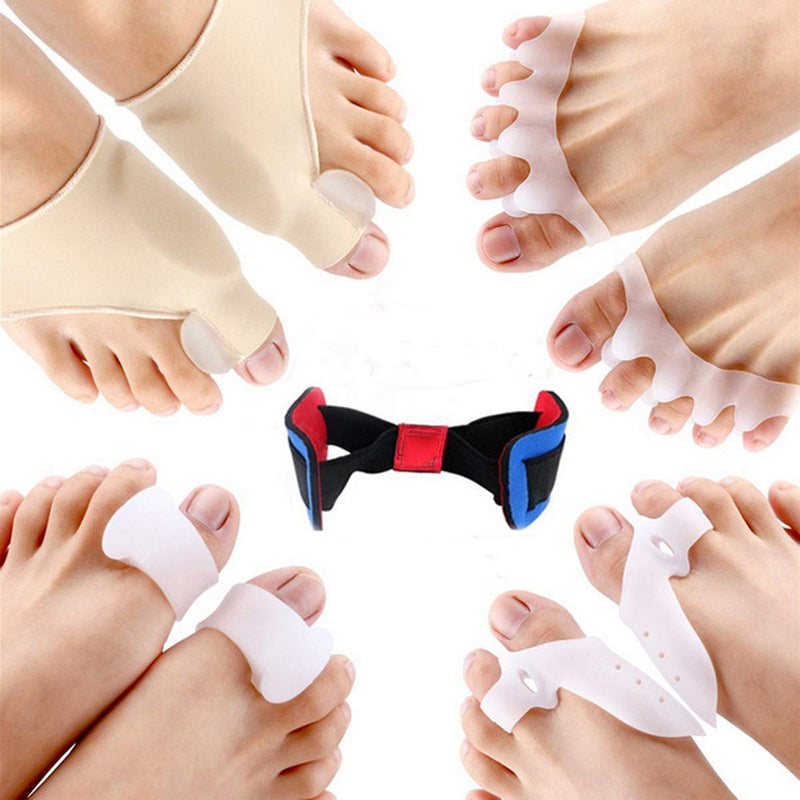 [Australia] - Bunion Corrector and Bunion Pain Relief Kit, Gel Bunion Pads & Sleeve, Toe Separators Spacers Straighteners for Men and Women- Hammer Toe,Hallux Valgus, Big Toe Joint in Toe 9 Pack 