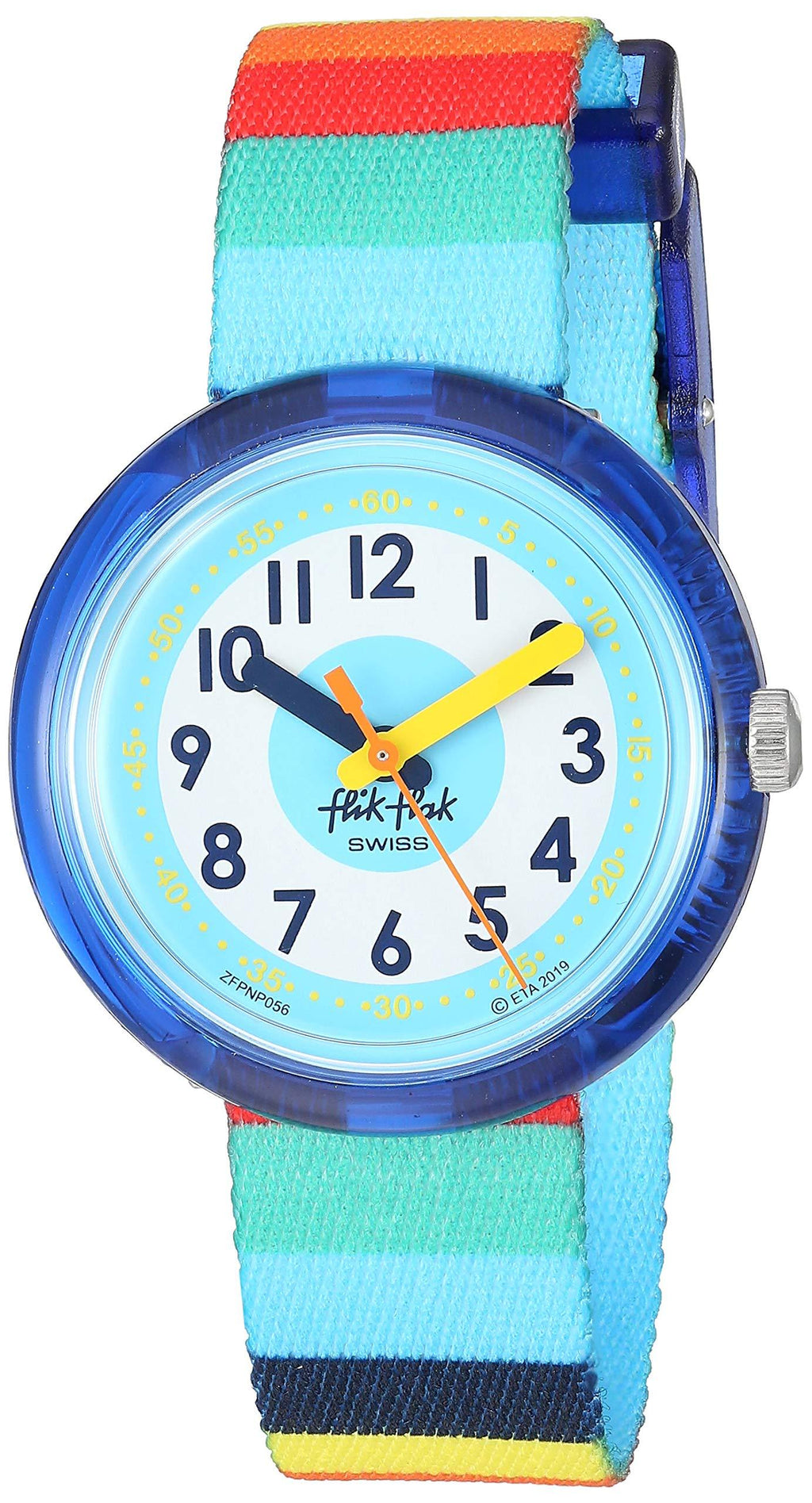 [Australia] - Flik Flak Kids' Mystical Woods Quartz Polyester Strap, Blue, 14 Casual Watch (Model: ZFPNP056) 