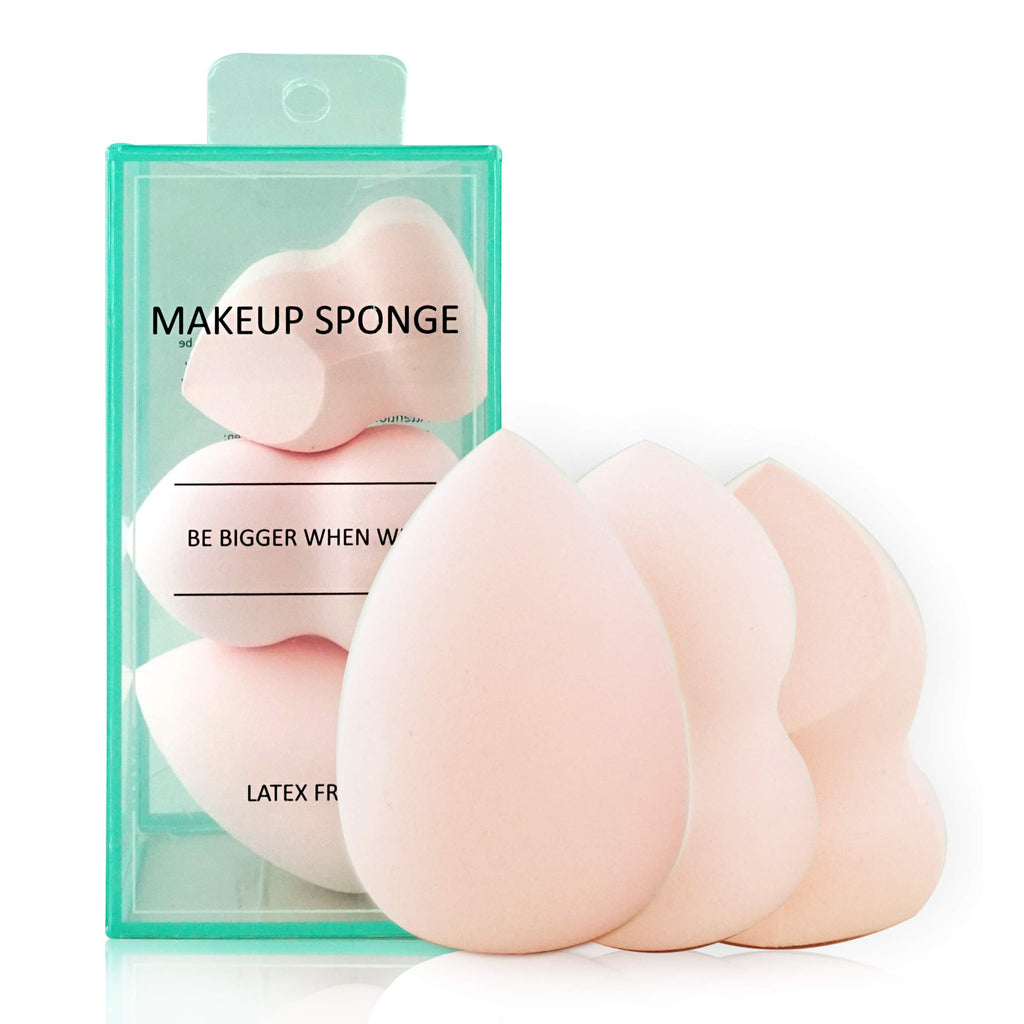 [Australia] - Beauty Blender by Deva' Gana  Pack of 3 Pink Makeup Concealer Sponge Foundation Sponge Blending Sponge for Smooth Makeup Application  Wet and Dry Use Foundation Sponge 