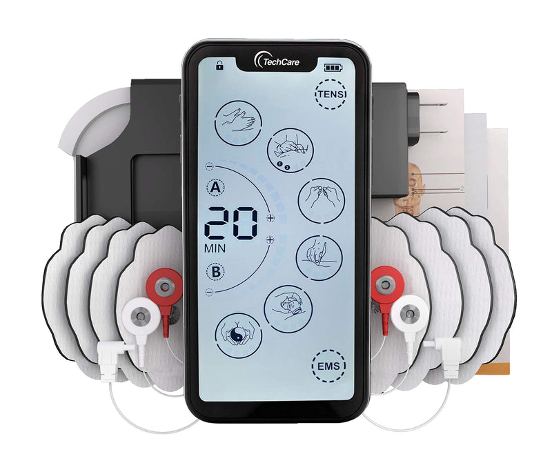 [Australia] - Tens Unit Muscle Stimulator 24 Massage Mode Tens EMS Machine Device Touchscreen Massager Intensity Deep Tissue Shoulder Pain Relief Sciatica Tendonitis Plantar Fasciitis 
