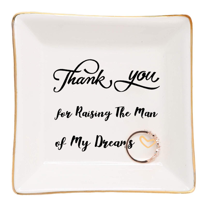 [Australia] - Mother of Groom Gifts Ring Trinket Dish - Thank You for Raising The Man of My Dreams 