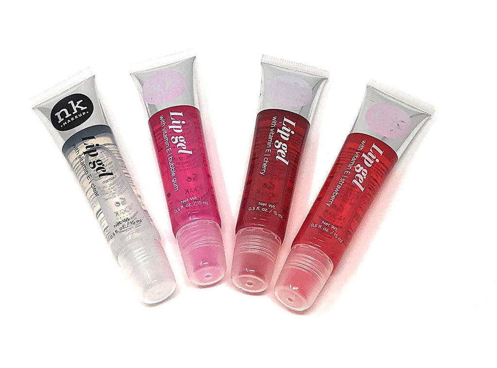 [Australia] - 8 Pack Nicka K Lip Gel (2 CLEAR, 2 STRAWBERRY, 2 CHERRY, 2 BUBBLE GUM) 