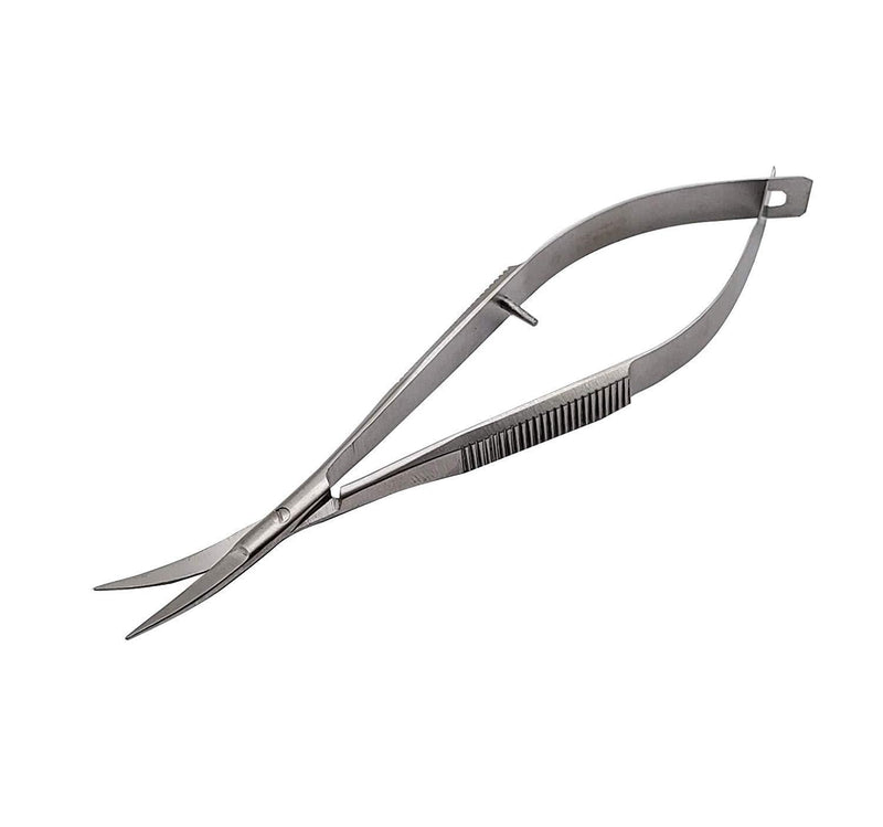 [Australia] - Professional Eye Brow -Micro Scissors 4.5" Straight Castroviejo stitch cutting embroidery spring action extra sharp for ENT-EYE-SKIN-DENTAL -61065 By Macs (Eye Brow Scissors Curved) Eye Brow Scissors Curved 