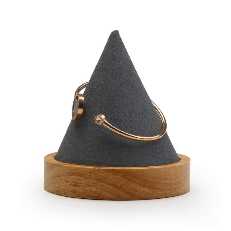 [Australia] - Oirlv Solid Wood Bangle Bracelet Watch Holder Exhibit/Trade Shows/Retail Stores Jewelry Display Stand(Grey) Grey 