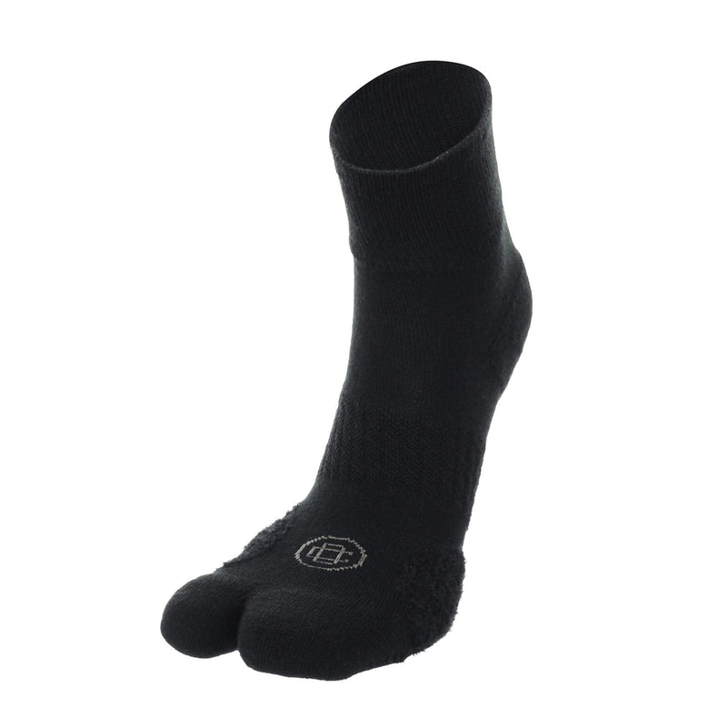 [Australia] - Doctor's Choice Bunion Relief Quarter Sock with Split Toe Separator and Soft Cushioning for Hallux Valgus, (Black, Large) Womens Shoe Size: 10-13 Black - Quarter Sock Large (Pack of 1) 