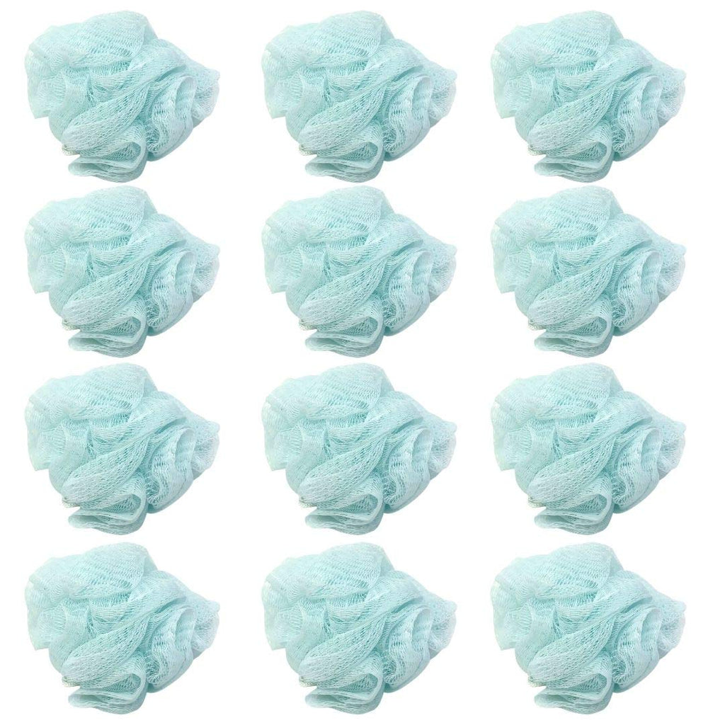 [Australia] - Loofah Lord 12 Baby Blue Bath or Shower Sponge Loofahs Pouf Mesh Wholesale Bulk Lot Baby Blue 12 
