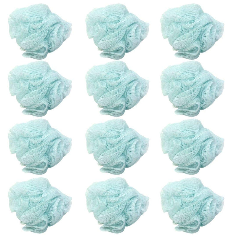 [Australia] - Loofah Lord 12 Baby Blue Bath or Shower Sponge Loofahs Pouf Mesh Wholesale Bulk Lot Baby Blue 12 