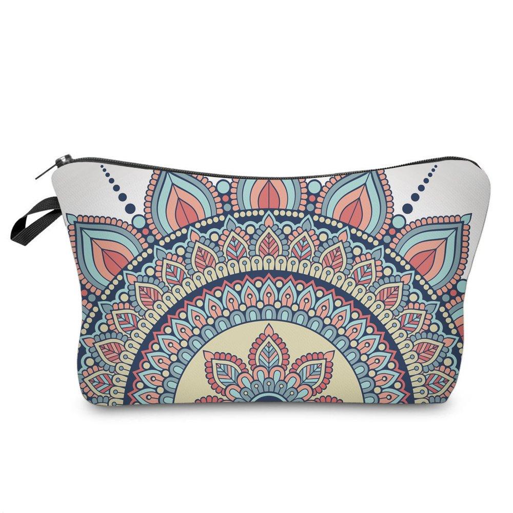 [Australia] - Cosmetic Bag for Women,Deanfun Mandala Flowers Waterproof Makeup Bags Roomy Toiletry Pouch Travel Accessories Gifts (50965) 50965 