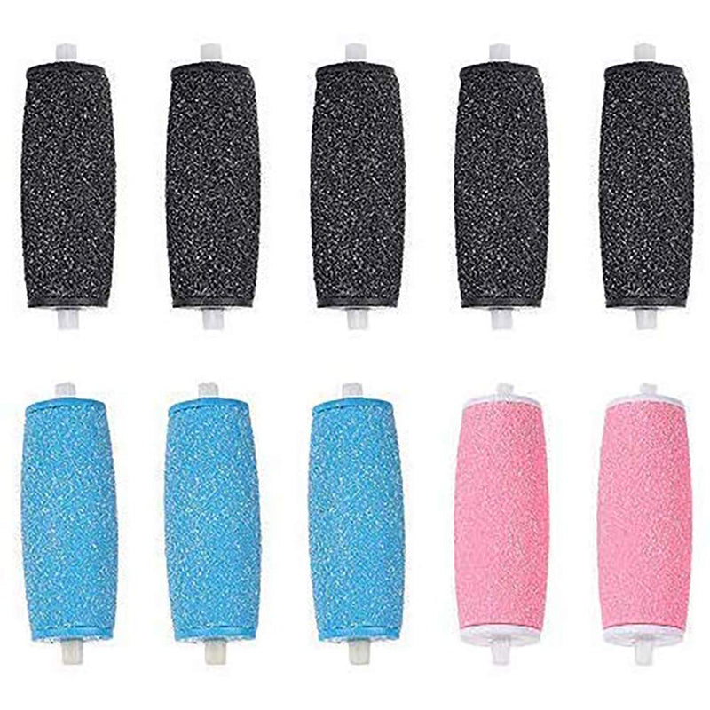 [Australia] - 5 Extra & 3 Regular & 2 Soft Coarse Refill Heads Replacement Rollers Compatible with Perfect Electronic Foot File with Diamond Crystals 