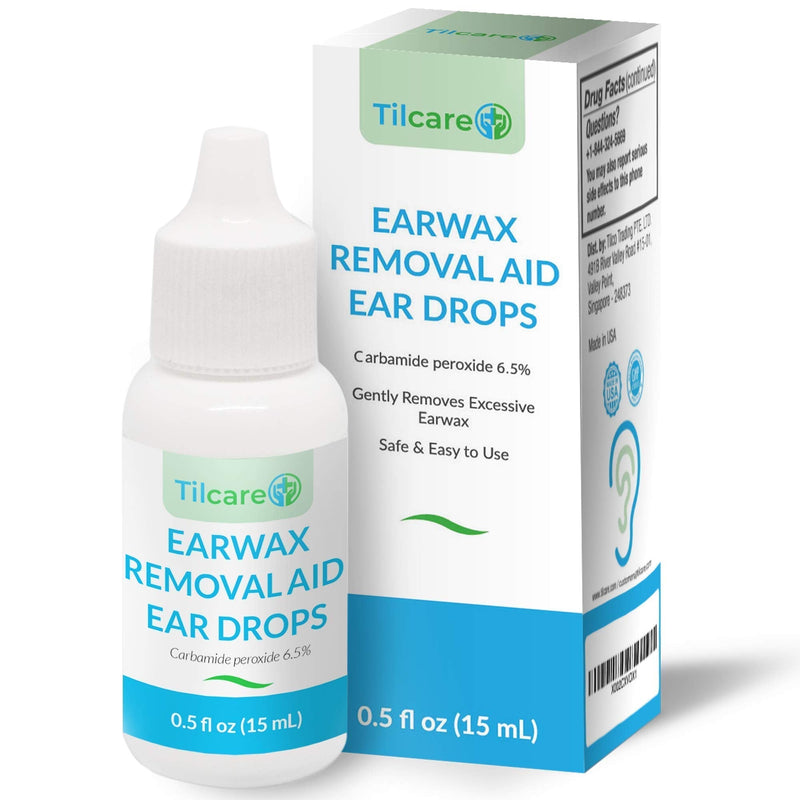 [Australia] - Ear Wax Removal Drops for Clogged Ears by Tilcare - Earwax softening Drops that are effective for Ear Cleaning of Adults and Kids - Earwax Remover Drops that safely and gently wash the ear - 0.5 FL OZ 0.5 Fl Oz (Pack of 1) 
