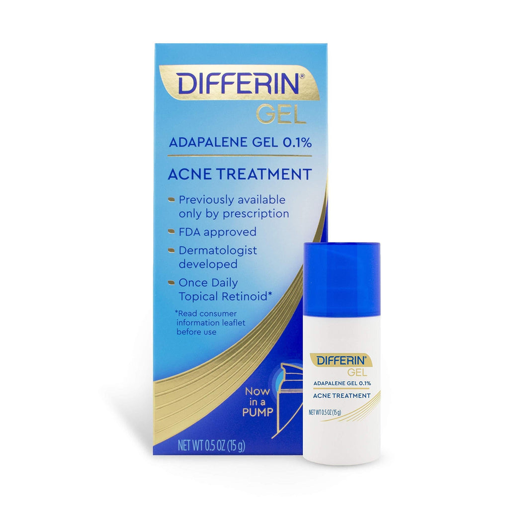 [Australia] - Acne Treatment Differin Gel for Face with Adapalene, Clears and Prevents Acne, Up to 30 Day Supply, 15g Pump 