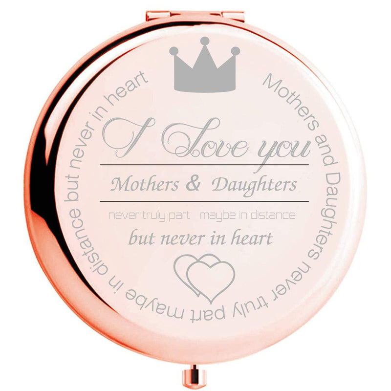 [Australia] - Fnbgl Pocket Makeup Mirror Mom Gifts from Daughter Mom Birthday Gift Ideas for Her, Engraved Compact Travel Mirrors Gift Ideas for Women Birthday Gift Ideas for Granddaughter, Graduation 