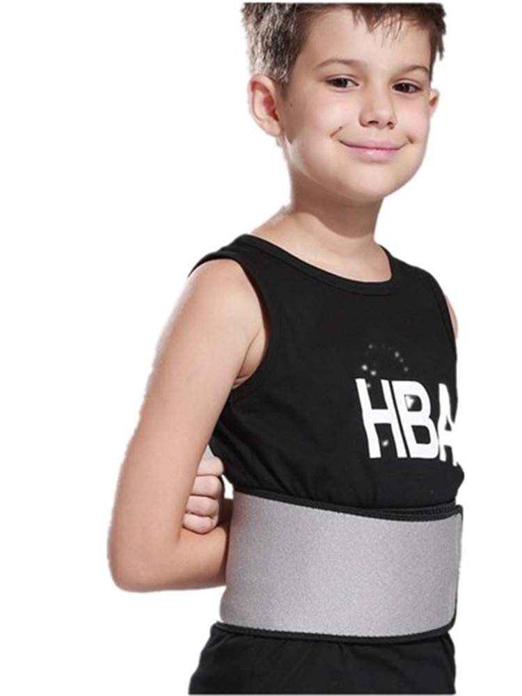 [Australia] - Kids Adjustable Waist Belt Brace Support Ballet Dance Protector Abdominal Band for Back (Grey) Grey 