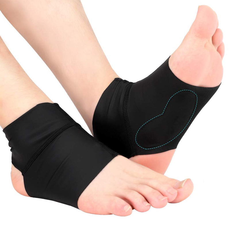 [Australia] - Plantar Fasciitis Arch Socks with Gel Pads, Arch Ankle Support Sleeves for Flat Feet, Compression Ankle Arch Brace Wrap for Men and Women, Heel Spurs, Flat Foot, High/Low Arch Pain Relief, 1 Pair 