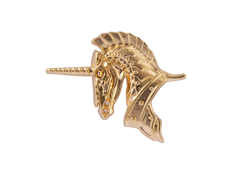 [Australia] - Knighthood Gold Unicorn Lapel Pin Badge Coat Suit Jacket Wedding Gift Party Shirt Collar Accessories Brooch 