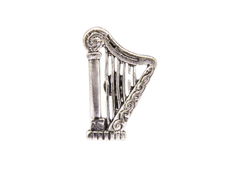 [Australia] - Knighthood Silver Harps Music Instrument Lapel Pin Badge Coat Suit Jacket Wedding Gift Party Shirt Collar Accessories Brooch 