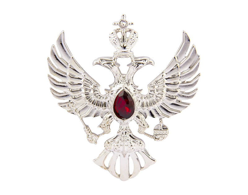 [Australia] - Knighthood Double Headed Eagle with Winged Stone Detailing Lapel Pin Badge Coat Suit Jacket Wedding Gift Party Shirt Collar Accessories Brooch 