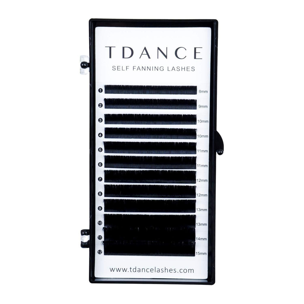 [Australia] - TDANCE Eyelash Extension Supplies Rapid Blooming Volume Eyelash Extensions Thickness 0.07 D Curl Mix 8-15mm Easy Fan Volume Lashes Self Fanning Individual Eyelashes Extension (D-0.07,8-15mm) 8-15 mm D-0.07 