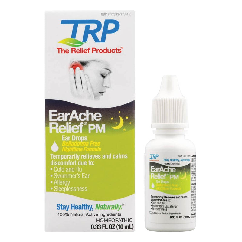[Australia] - Earache Relief PM Ear Drops for Swimmer's Ear, Allergy Irritation and Pain Relief, by The Relief Products, Natural Homeopathic Ingredients, Nighttime Formula, (1) 1 
