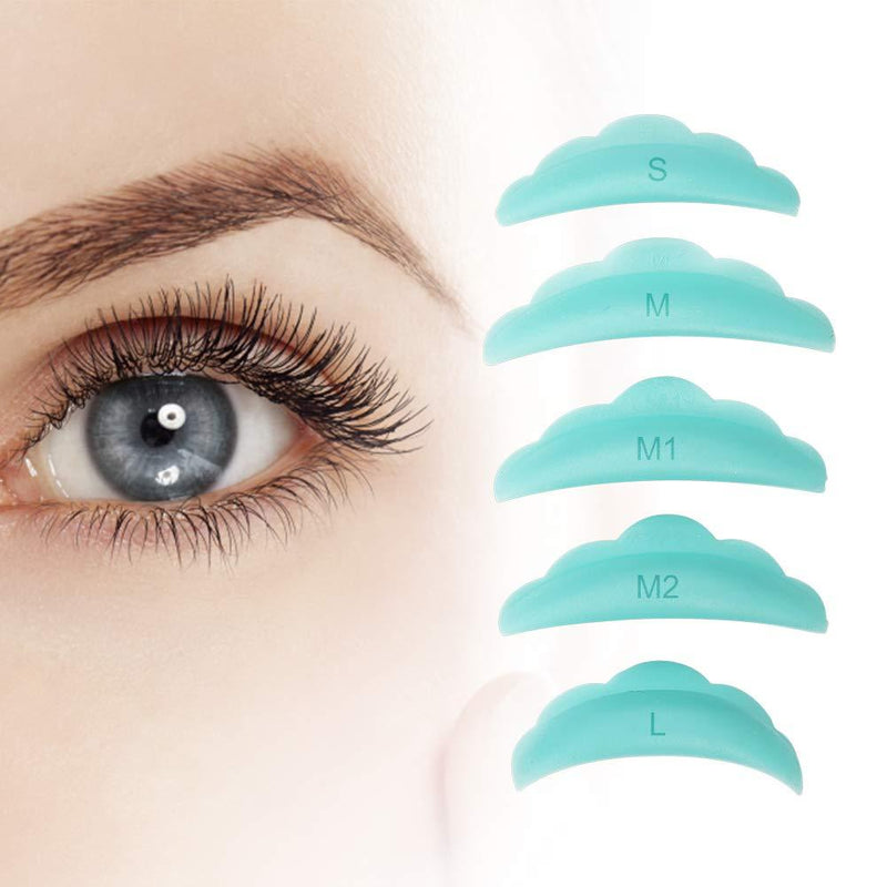 [Australia] - Libeauty Lash Lift Rods Green Eyelash Perm Silicone Pads 5 Sizes Reusable Soft lash perm rods for different length eyelashes Perfect Lifting (Green) 