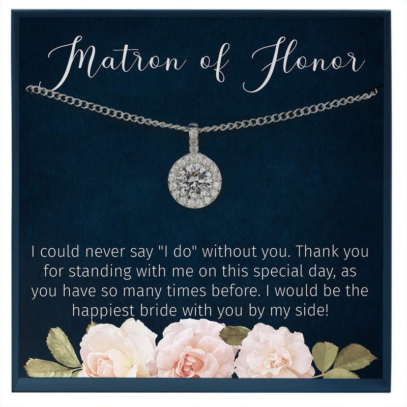 [Australia] - Muse Infinite Matron of Honor Proposal Gifts, Will You Be My Matron of Honor Gifts for Maid of Honor Necklace 