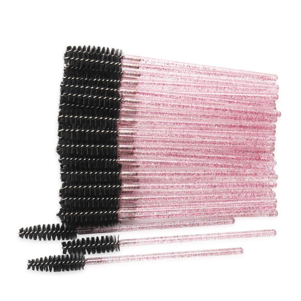 [Australia] - 300 Pack Mascara Wands Disposable Eyelash Brushes for Extension Eye Lash Applicator Makeup Tool Kit, Crystal Rose/Black 