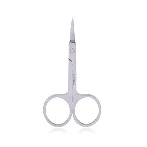 [Australia] - Small Curved Eyebrow Scissors Stainless Steel for Women Beauty Eyelash Extensions Shaping Facial Hair Small Scissors Mustache Beard Nose hair Eyelash trimmer Scissors Cuticle Trimming Remover Tool 1pcs Curved Eyebrow Scissors 