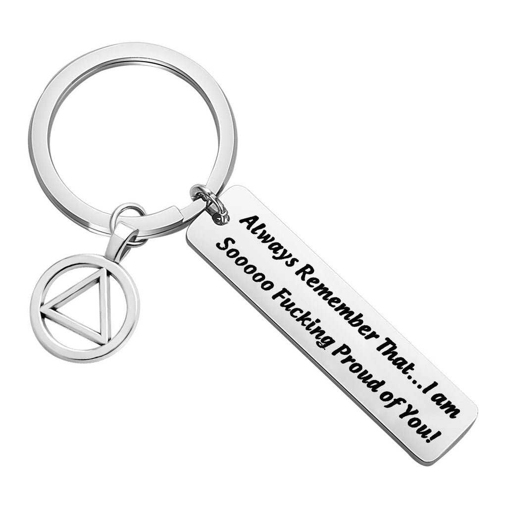 [Australia] - MAOFAED Sobriety Gift Addiction Recovery Gift AA Alcoholics Anonymous Birthday Gift Sober Keychain New Beginnings Gift 12 Steps Gift AA Always Remember 