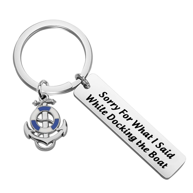 [Australia] - TIIMG Funny Sailor Sailing Gift Sorry for What I Said While Docking The Boat Keychain Gift for Navigators 