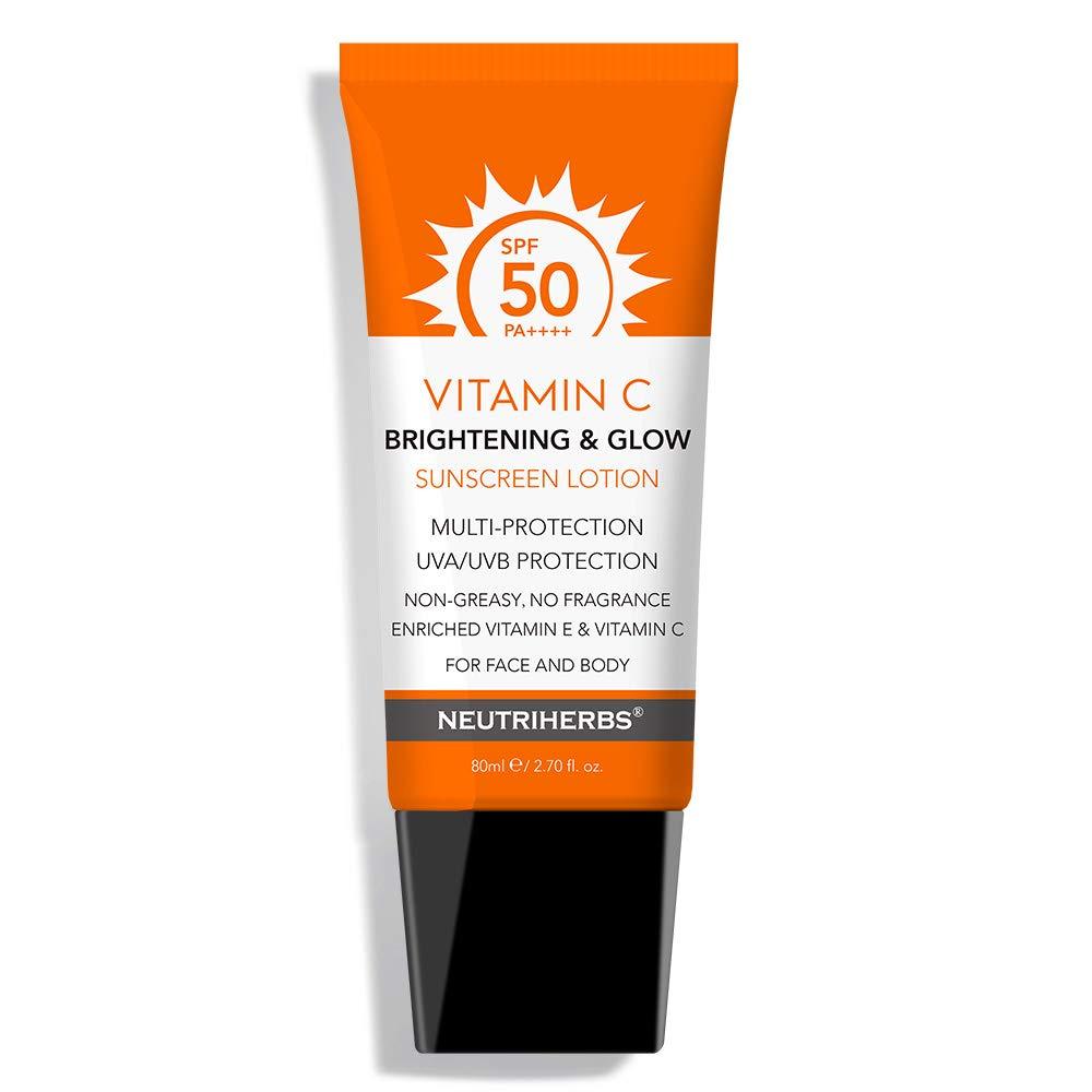 [Australia] - NEUTRIHERBS Sunscreen SPF 50 Face Body Lotion Sunblock Water Resistant with Multi-Protection Essence Vitamin E and Vitamin C SPF50 