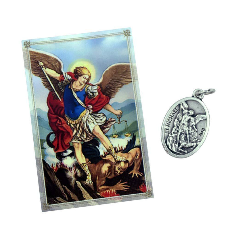 [Australia] - Saint and Holy Subject Medal | Comes with Image of Subject for Confirmation | Christian Jewelry (Saint Michael) 