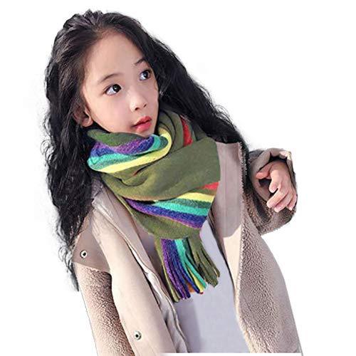 [Australia] - Toddler Girl Boy Soft Long scarf for winter Autumn, Cozy Soft, Warm Feeling, Fashion Knit Scarfs Green 