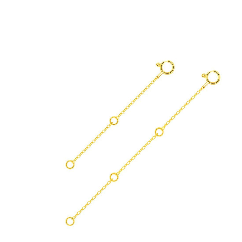 [Australia] - Sterling Silver Necklace Bracelet Anklet Chain Extender for Men Women 18K/14KGold Filled 4Pack/3Pack/2Pack Sizes: 2" 3" 4" and 6" Rolo Chain TypeB,14Kgold set2"3" 