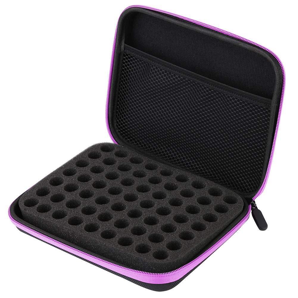 [Australia] - Essential Oil Storage Bag, 63 Slots Portable EVA Aromatherapy Essential Oil Storage Bag Case Anti-crash Essential Oil Storage Box Organizer for Home/Traveling/Moving House(Purple) Purple 