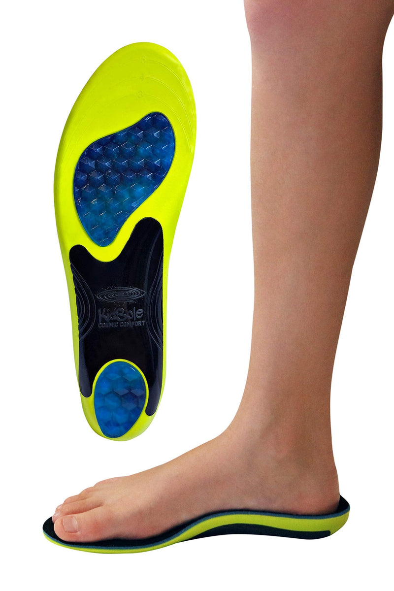 [Australia] - KidSole Cosmic Comfort Reinforced Arch Support Soft & Strong Children's Insole. Slim Profile & Strong Support with Memory Foam Soft Top. ((24 cm) US Kid's Size 3-6) (24 CM) US Kid's Size 3-6 
