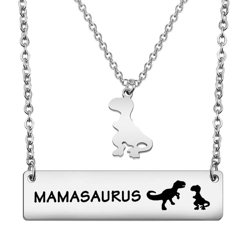 [Australia] - bobauna Family Mamasaurus Necklace and Babysaurus Necklace Dinosaur Jewelry Gift Between Mother and Babies dinosaur 1baby necklace 