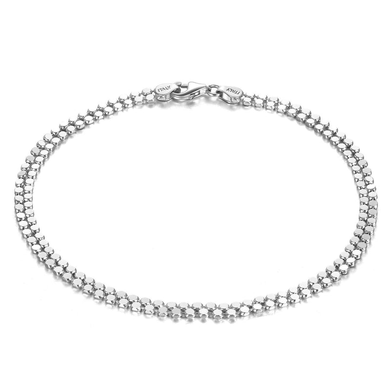 [Australia] - POPKIMI Sterling Silver Chain Anklet for Women Beach Jewelry for Women Teens Birthday Gifts 2-Anklet 9.0 Inches 