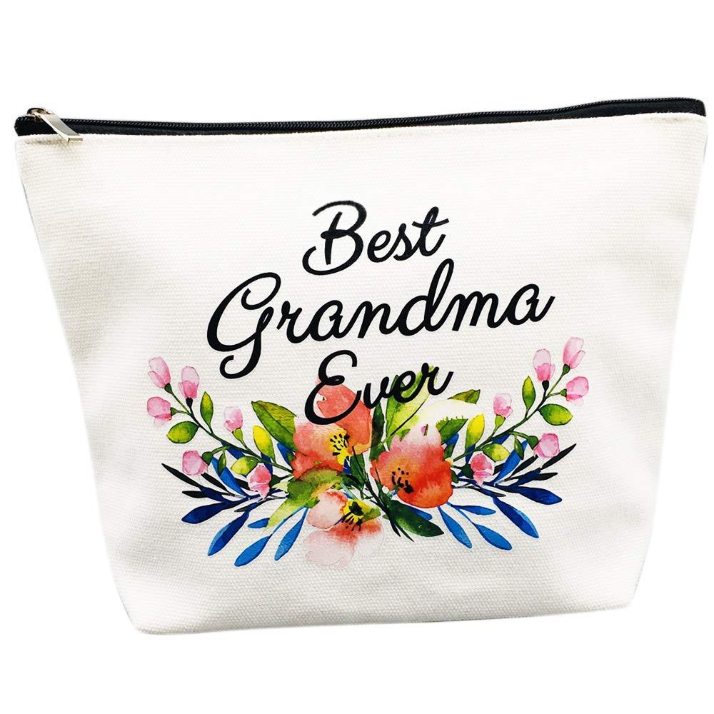 [Australia] - Grandma Gifts Best Grandma Ever Makeup Bag Mother's Day Gifts Grandmother Birthday Gifts Nana Gift for Mom from Granddaughter 