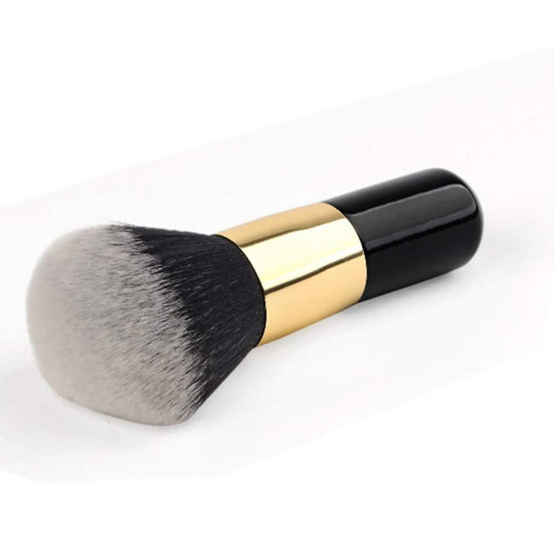 [Australia] - Kabuki Makeup Brushes Foundation, Large Round Face Powder Brush for Blending Liquid/Blush Brush/BB Cream/Flawless Powder Portable Beauty Makeup Cosmetic Tool Black 