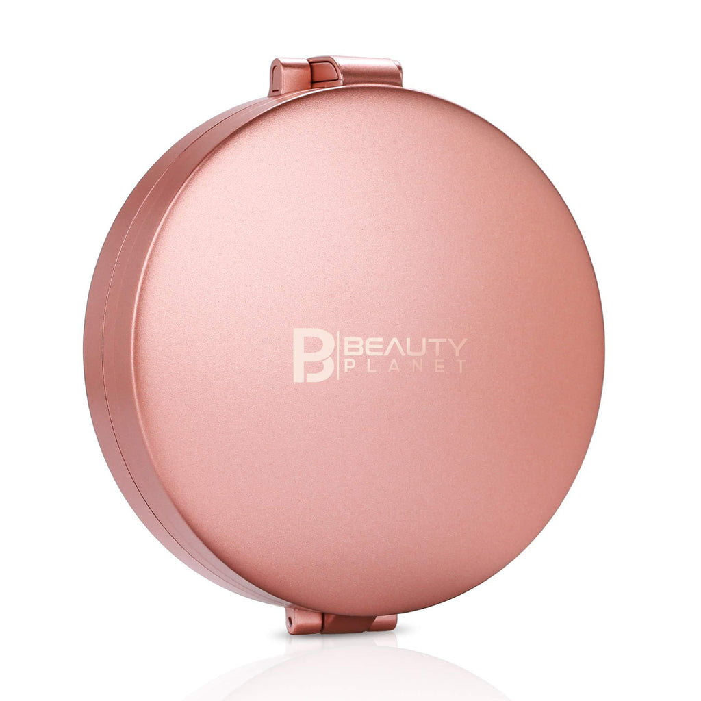 [Australia] - 20X Magnifying Mirror with Light, Portable 20X/5X/1X Lighted Makeup Mirror,LED Travel Compact Mirror,Handheld Folding Rechargeable Ring Light Mirror (4inches, Rose Gold) 4inches 