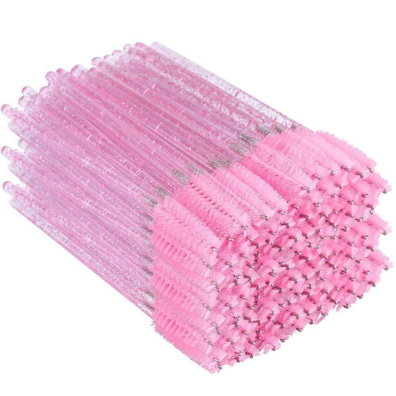 [Australia] - 300PCS Crystal Eyelash Mascara Brushes Wands Applicator Makeup Kits (Pink) Pink 