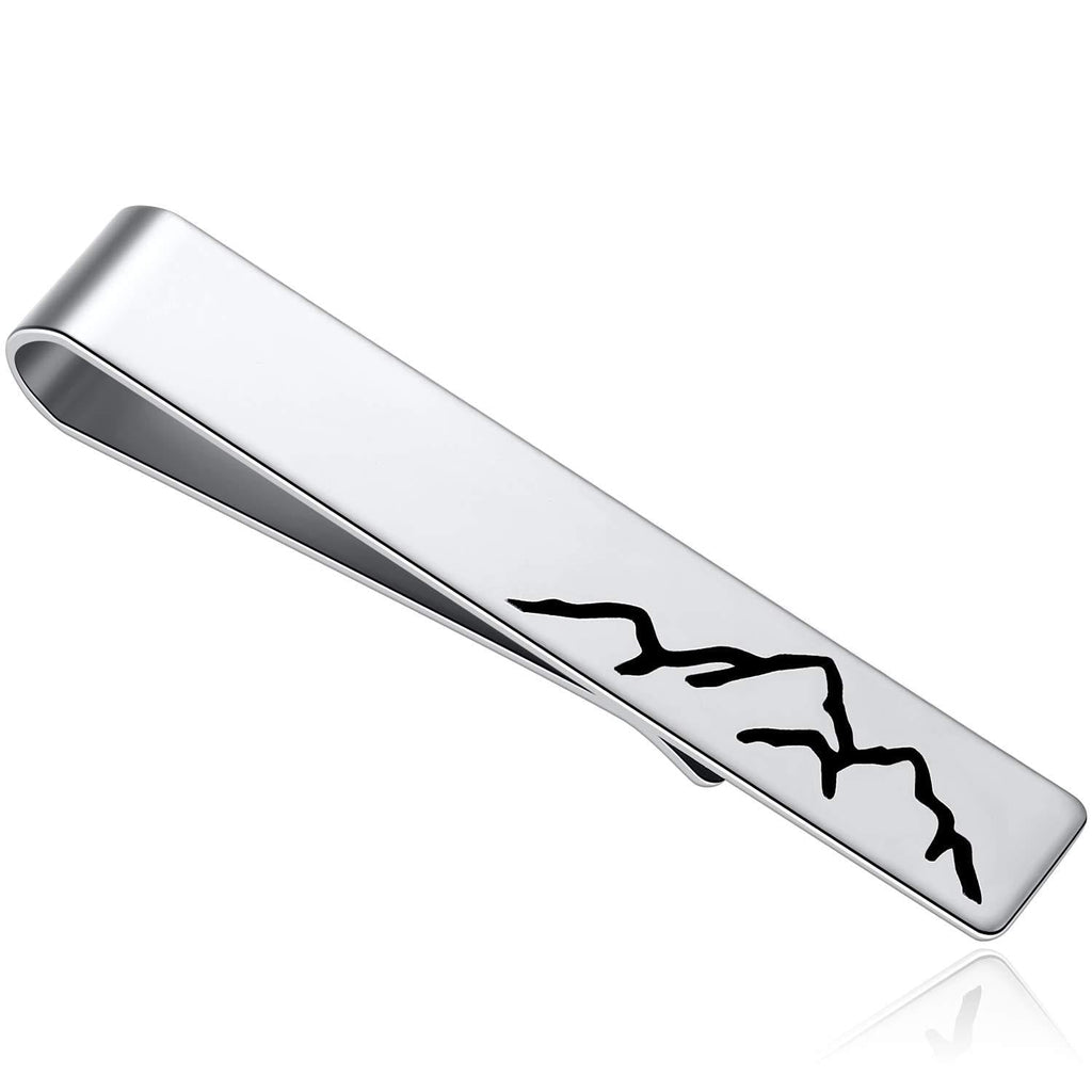 [Australia] - Hazado Mountain Tie Bar - Groomsmen Tie Bar Outdoor Enthusiast - Adventure Tie Clip - Explore Tie Clip - Graduation Gift for Him - Gift for Boyfriend 