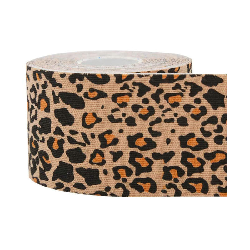 [Australia] - Kinesiology Tape 2 inch x 16.4 feet Roll Waterproof Latex Free Athletic Tape for Pain Relief, Muscle & Joint Support, Injury Recovery Leopard 