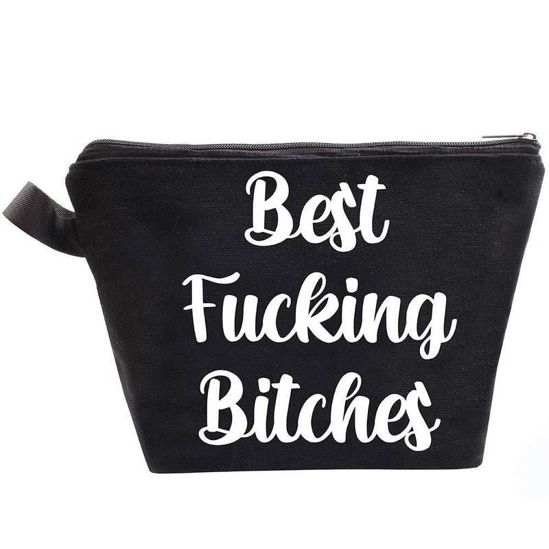 [Australia] - HomeLove Inc. Funny Sister Friendship Gift black Makeup Cosmetic Bag Zipper Pouch Toiletry Travel Bag for Women Her 