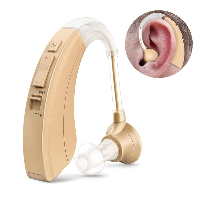 [Australia] - Hearing Aid for Seniors and Adults, Digital Hearing Amplifier with Adjustable Volume and Noise Reduction, 500 Hours Per Battery Life and Hearing Aid Cleaning Brush Included 